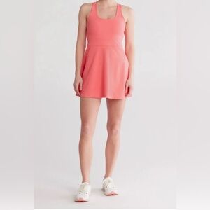 Z by Zella Outscore Racerback Athletic  Tennis Dress in Coral Sugar